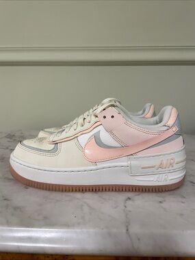 Nike Air Force 1 Shadow 'Coconut Milk Crimson Tint' - Size 7